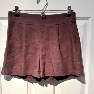Express Cocoa Brown Flat Front Dress Shorts. Size 4